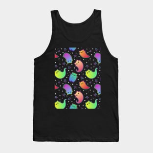 Ghost cats Halloween pattern Tank Top